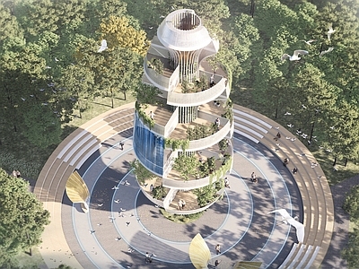 现代其他景观小建筑 多层观景塔 观景台 瞭望塔 玻璃观景台