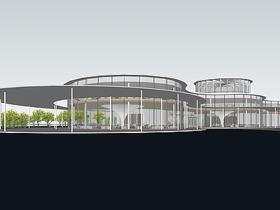 现代展览馆建筑 展览馆