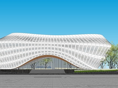 现代展览馆建筑 展览馆