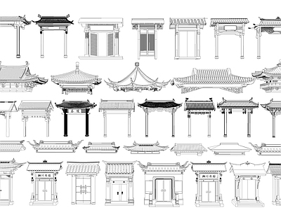 仿古建筑 仿古建筑门头 施工图