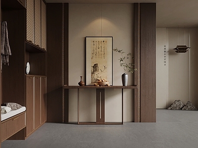 新中式鞋柜 新中式鞋柜 入户玄关