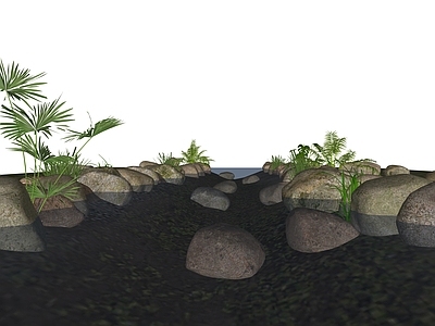 现代水景 河道水景 野外河流水景 现代河道景观 水生植物 小草