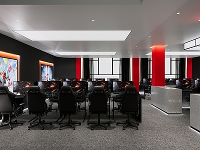 现代网吧 电竞网吧 网吧空间 娱乐空间