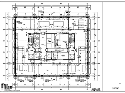 现代办公楼建筑 36层框架核心筒 办公楼 施工图