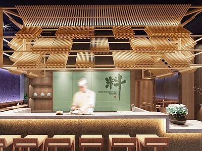 现代新中式快餐店 小吃快餐店明档 餐厅 商场品牌快餐店