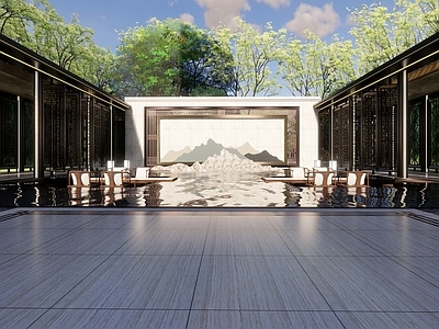 新中式售楼处建筑 江都府示范区