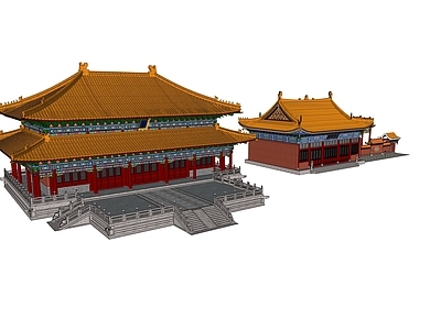 中式禅意古建筑 古建筑 中式 寺庙 宫殿 重檐