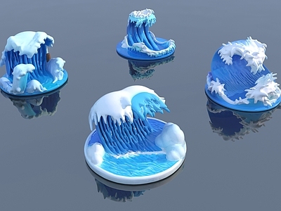 现代景观雕塑 现代海浪雕塑小品 浪花 水花