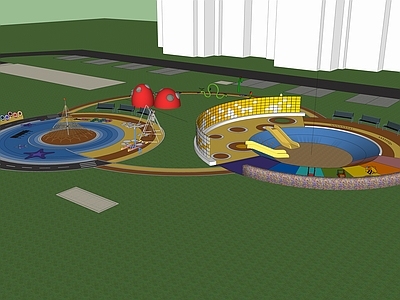 现代儿童游乐区 全龄儿童活动场地 儿童活动空间