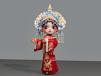 女人 戏曲 戏子 长平公主 国粹 雕塑摆件