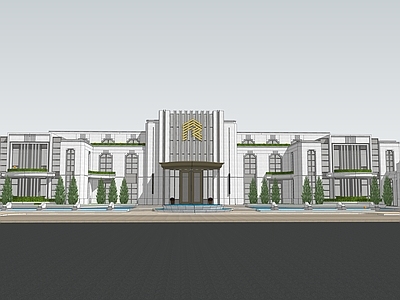 欧式简欧风格建筑 artdeco 欧式示范区 售楼部 新古典 大都会