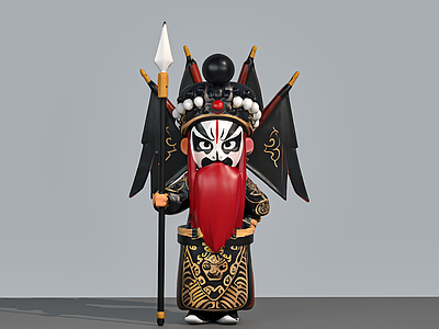 男人 戏曲人物 张飞 三国人物 国粹 雕塑摆件