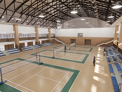 现代体育建筑 羽毛球馆 封闭体育馆