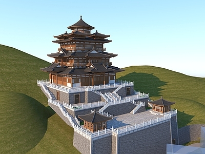 中式古建 阁