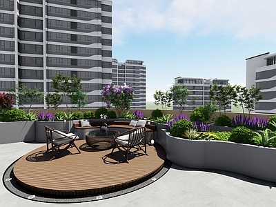 现代屋顶花园 屋顶花园 空中花园