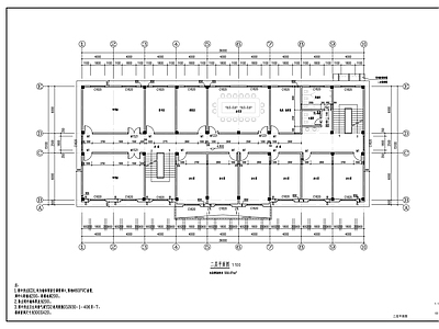 现代办公楼建筑 3层办公楼 施工图