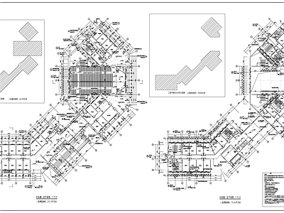 现代办公楼建筑 4层小学行政 办公楼 施工图