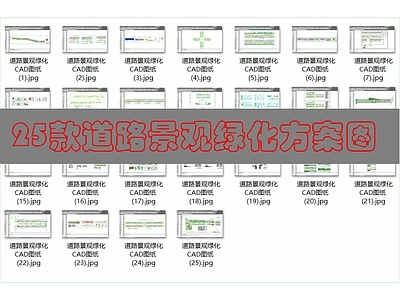现代道路绿化 25款道路绿化图 施工图