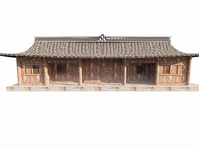 中古中式古建筑 斜山式建筑