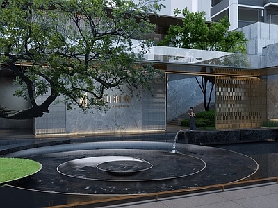 现代水景 镜面水景 庭院水景 中庭水景 核心水景 示范区水景