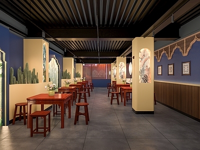 现代快餐店 东南亚风格餐厅