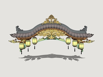 新中式门头 国潮门头 美陈门头 花店门头 古建门头 民宿门头