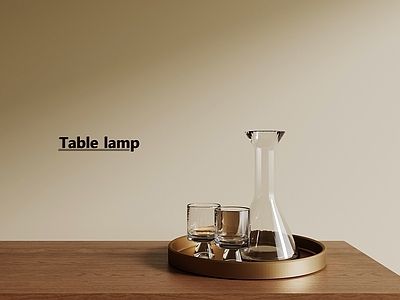 酒具 法式托盘 酒瓶酒杯