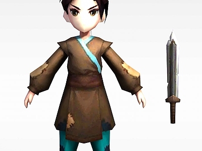 现代古装男人小兵