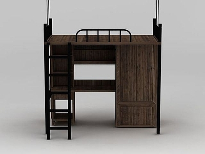 现代学生宿舍上下木床