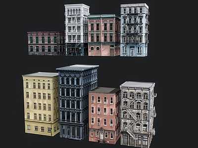 欧式风格建筑 欧式建筑 复古街道建筑