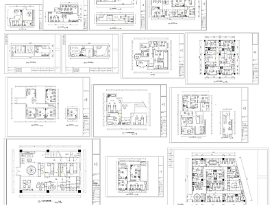 现代美容院 美容院 施工图