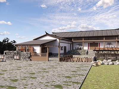 新中式中式乡村庭院 中式乡村庭院