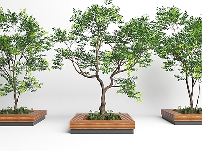 树池 现代景观座椅 景观树池 坐凳 异形种植池