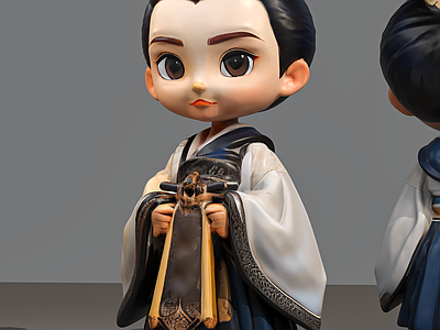 男人 古代男子 古代公子 书生 古装汉服 摆件雕塑