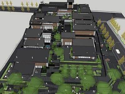 简约侘寂酒店建筑 刘家琨大师作品 成都麓湖D1地块 创意高层商业建筑 民宿小店商业建筑 山地酒店建筑