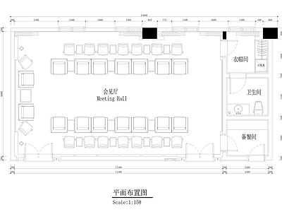 现代接待室 现代会客厅 接待大厅平面图 施工图