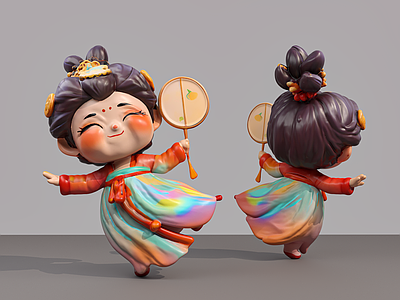 女人 唐代仕女 唐朝美女 胖妞 雕塑摆件