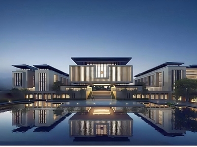 现代学校建筑 广州黄浦区党校 平立剖全套图纸 施工图