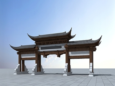 现代古建牌坊