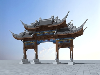 现代古建牌楼