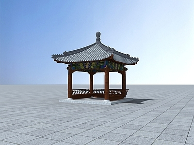 现代古建休息亭子