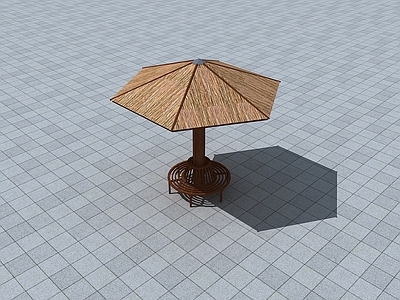 现代茅草亭