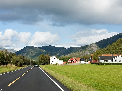 现代欧式街道外景 道路 商业街外景 窗户外景 大自然外景