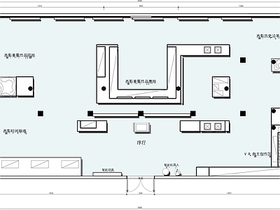 现代其他文化空间 文化展厅设计平面 展厅设计平面图 历史文化馆平面图 施工图
