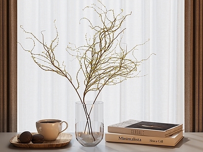 水生植物 花 花艺 书本花瓶 桌面摆件组合 绿植摆件