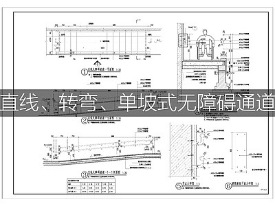 现代综合景观图库 无障碍通道详图 施工图