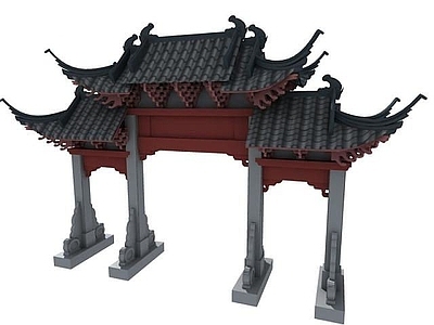 现代古建牌楼