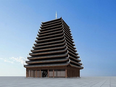 现代苗族鼓楼