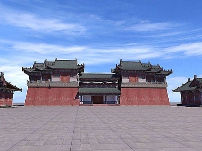 现代古建鼓楼