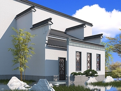 现代其他景观小品 中式公共厕所